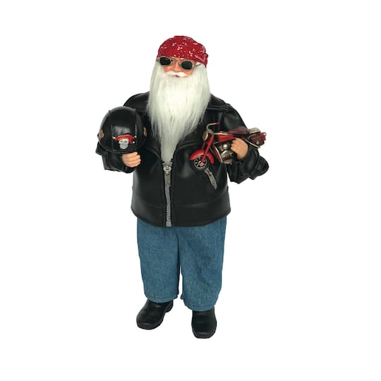 Santa's Workshop 18" Biker Claus By Santasworkshop | Michaels®